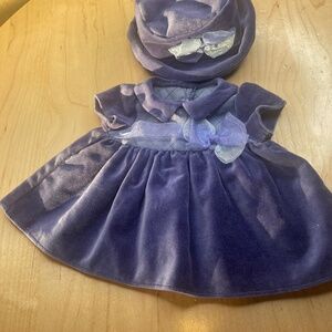 Bitty baby velveteen dress hat